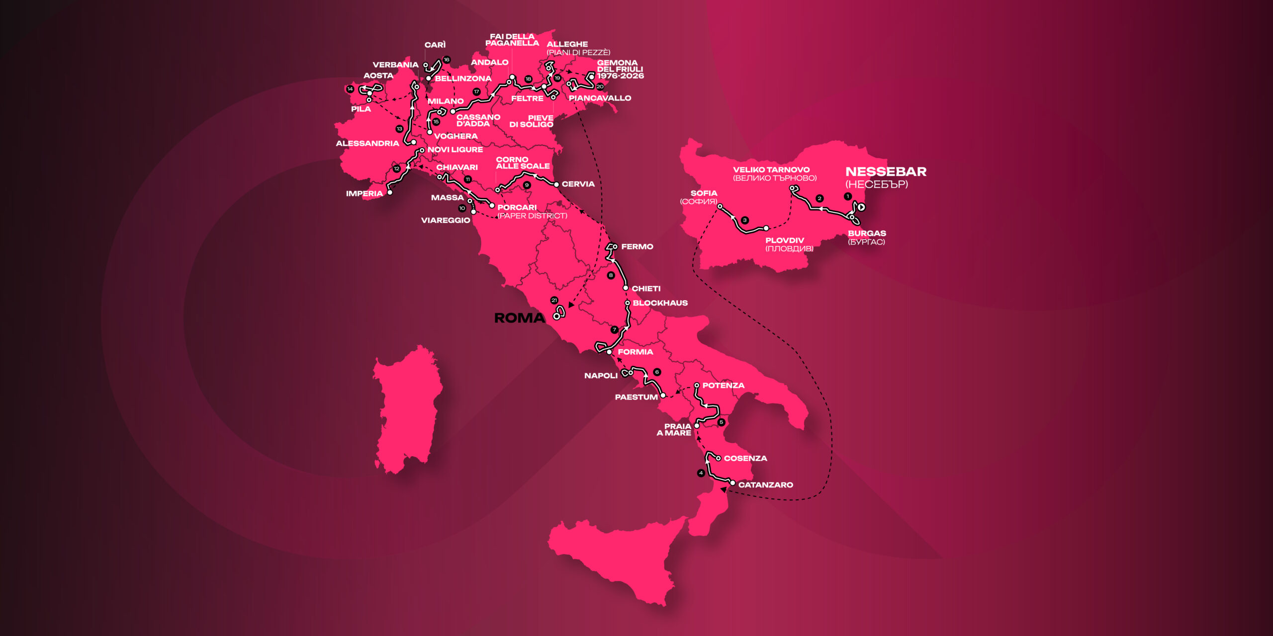 🚨🏆🚴🏻‍♂️🇮🇹Giro d’Italia 2026: partenza bulgara, Blockhaus, Dolomiti e Piancavallo protagonisti!🇧🇬🇮🇹